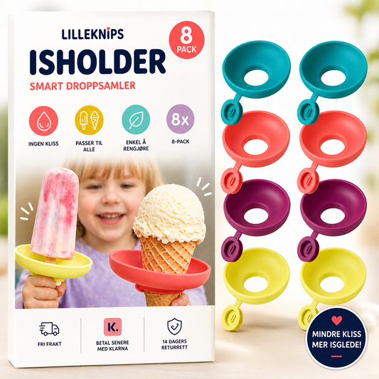 Lilleknips™ Isholder 8-Pack – Smart droppfanger
